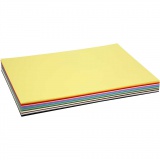 Farbkarton, A2, Blatt 420x594 mm, 180 g, Sortierte Farben, 20 Bl. sort./ 1 Pck