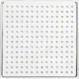 Steckplatte, Kleines Quadrat, Größe 9 cm, medium, Transparent, 1 Stk