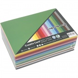 Farbkarton, A5, Blatt 148x210 mm, 180 g, Sortierte Farben, 300 Bl. sort./ 1 Pck