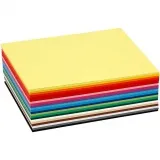 Bastelkarton, farbig, A6, Blatt 105x148 mm, 180 g, Sortierte Farben, 120 Bl. sort./ 1 Pck