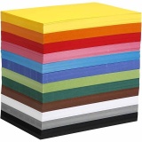Farbkarton, A4, Blatt 210x297 mm, 180 g, Sortierte Farben, 1200 Bl. sort./ 1 Pck
