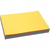 Farbkarton, A4, Blatt 210x297 mm, 180 g, Sortierte Farben, 12x10 Bl./ 1 Pck