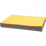Farbkarton, A4, Blatt 210x297 mm, 180 g, Sortierte Farben, 12x10 Bl./ 1 Pck