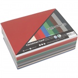 Weihnachts-Karton, A5, 148x210 mm, 180 g, Sortierte Farben, 300 Bl. sort./ 1 Pck