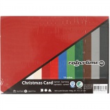 Weihnachts-Karton, A5, 148x210 mm, 180 g, Sortierte Farben, 300 Bl. sort./ 1 Pck