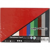 Weihnachts-Karton, A6, 105x148 mm, 180 g, Sortierte Farben, 300 Bl. sort./ 1 Pck