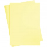 Karton, farbig, A2, Blatt 420x594 mm, 180 g, Hellgelb, 10 Bl./ 1 Pck