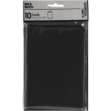Karten, Kartengröße 10,5x15 cm, 220 g, Schwarz, 10 Stk/ 1 Pck