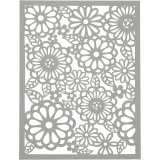 Block aus Karton mit Spitzen-Muster, A6, Blatt 104x146 mm, 200 g, Schwarz, Natur, Grau, Weiß, 24 Stk/ 1 Pck