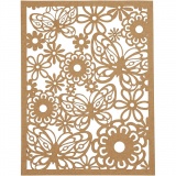 Block aus Karton mit Spitzen-Muster, A6, Blatt 104x146 mm, 200 g, Schwarz, Natur, Grau, Weiß, 24 Stk/ 1 Pck