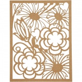 Block aus Karton mit Spitzen-Muster, A6, Blatt 104x146 mm, 200 g, Schwarz, Natur, Grau, Weiß, 24 Stk/ 1 Pck