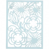 Block aus Karton mit Spitzen-Muster, A6, Blatt 104x146 mm, 200 g, Blau, Hellblau, Dunkelblau, Flieder, 24 Stk/ 1 Pck