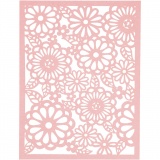 Block aus Karton mit Spitzen-Muster, A6, Blatt 104x146 mm, 200 g, Orange, Pink, Rot, Rosa, 24 Stk/ 1 Pck