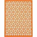 Block aus Karton mit Spitzen-Muster, A6, Blatt 104x146 mm, 200 g, Orange, Pink, Rot, Rosa, 24 Stk/ 1 Pck