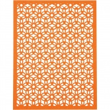 Block aus Karton mit Spitzen-Muster, A6, 104x146 mm, 200 g, Orange, Pink, Rot, Rosa, 24 Stk/ 1 Pck