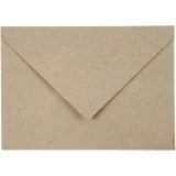 Recycling-Briefumschläge, Umschlaggröße 11,5x16 cm, 120, Natur, 50 Stk/ 1 Pck