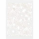 Karton mit Spitze, Blatt 10,5x15 cm, 200 g, Weiß, 10 Stk/ 1 Pck