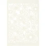Karton mit Spitze, Blatt 10,5x15 cm, 200 g, Naturweiß, 10 Stk/ 1 Pck