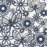 Karton mit Spitze, Blatt 10,5x15 cm, 200 g, Blau, 10 Stk/ 1 Pck