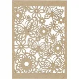 Karton mit Spitze, Blatt 10,5x15 cm, 200 g, Natur, 10 Stk/ 1 Pck