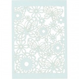 Karton mit Spitze, Blatt 10,5x15 cm, 200 g, Hellblau, 10 Stk/ 1 Pck