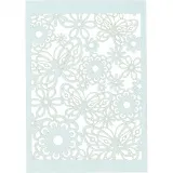 Karton mit Spitze, Blatt 10,5x15 cm, 200 g, Hellblau, 10 Stk/ 1 Pck
