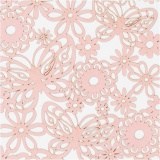 Karton mit Spitze, Blatt 10,5x15 cm, 200 g, Rosa, 10 Stk/ 1 Pck