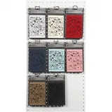 Karton mit Spitze, Blatt 10,5x15 cm, 200 g, Sortierte Farben, 8x10 Pck/ 1 Pck