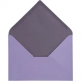 Kuvert, Umschlaggröße 11,5x16 cm, 100 g, Dunkellila/Lila, 10 Stk/ 1 Pck
