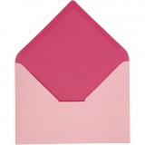 Kuvert, Umschlaggröße 11,5x16 cm, 100 g, Rosa/Pink, 10 Stk/ 1 Pck