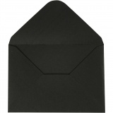 Umschläge, Umschlaggröße 11,5x16 cm, 110 g, Schwarz, 10 Stk/ 1 Pck