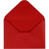 Kuvert, Umschlaggröße 11,5x16 cm, 110 g, Rot, 10 Stk/ 1 Pck
