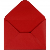 Umschläge, Umschlaggröße 11,5x16 cm, 110 g, Rot, 10 Stk/ 1 Pck