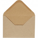 Umschläge, Umschlaggröße 11,5x16 cm, 110 g, Natur, 10 Stk/ 1 Pck