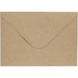 Kuvert, Umschlaggröße 11,5x16 cm, 110 g, Natur, 10 Stk/ 1 Pck