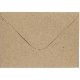 Umschläge, Umschlaggröße 11,5x16 cm, 110 g, Natur, 10 Stk/ 1 Pck