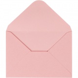 Kuvert, Umschlaggröße 11,5x16 cm, 110 g, Rosa, 10 Stk/ 1 Pck