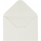 Umschläge, Umschlaggröße 11,5x16 cm, 110 g, Naturweiß, 10 Stk/ 1 Pck