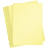 Karton, farbig, A4, Blatt 210x297 mm, 180 g, Hellgelb, 100 Bl./ 1 Pck