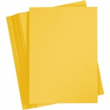 Karton, farbig, A4, Blatt 210x297 mm, 180 g, Sonnengelb, 100 Bl./ 1 Pck