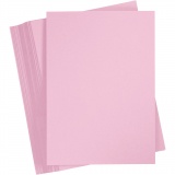 Karton, farbig, A4, Blatt 210x297 mm, 180 g, Hellpink, 100 Bl./ 1 Pck