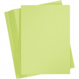 Karton, farbig, A4, Blatt 210x297 mm, 180 g, Hellgrün, 100 Bl./ 1 Pck