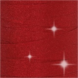 Kräuselband, B 10 mm, Glitter, Rot, 100 m/ 1 Rolle