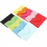 Farbige Briefumschläge, Umschlaggröße 11,5x16 cm, 80 g, Sortierte Farben, 10x10 Stk/ 1 Pck