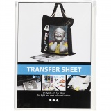 Transfer-Bügelfolie, 21,5x28 cm, für helle und dunkle Textilien, Weiß, 12 Bl./ 1 Pck