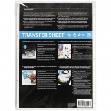 Transfer-Bügelfolie, 21,5x28 cm, für helle und dunkle Textilien, Weiß, 12 Bl./ 1 Pck