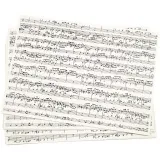 Bedrucktes Kraftpapier, Musiknoten, A4, Blatt 210x297 mm, 100 g, 10 Bl./ 1 Pck