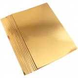 Metallic-Folienkarton, A2, Blatt 420x594 mm, 280 g, Gold, 10 Bl./ 1 Pck