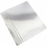 Metallic-Folienkarton, A2, Blatt 420x594 mm, 280 g, Silber, 10 Bl./ 1 Pck