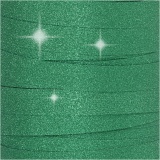 Kräuselband, B 10 mm, Glitter, Grün, 100 m/ 1 Rolle